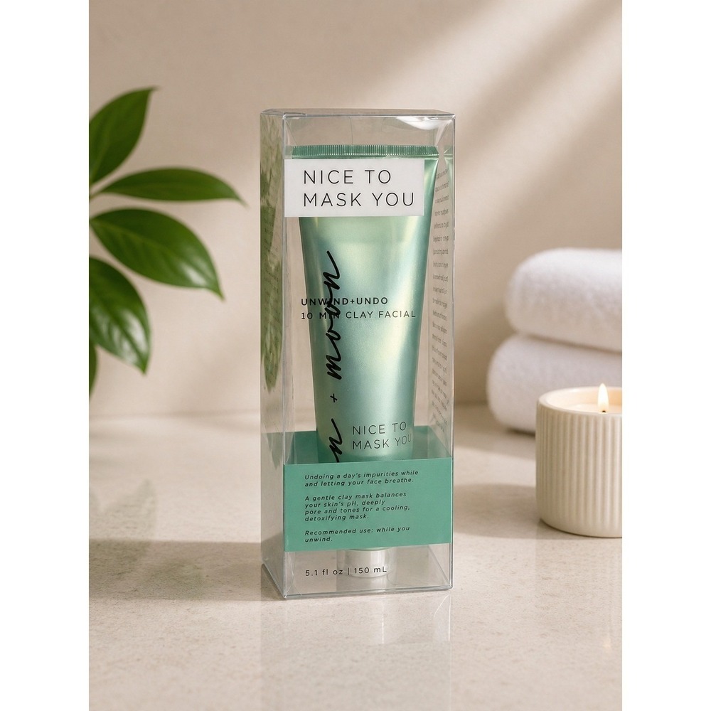 Sun + Moon Nice To Mask You Unwind + Undo 10 Min Clay Facial 5.1oz 150mL NEW